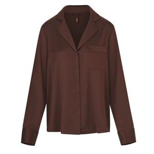 Authentic SKIMS Silk Button Up Shirt